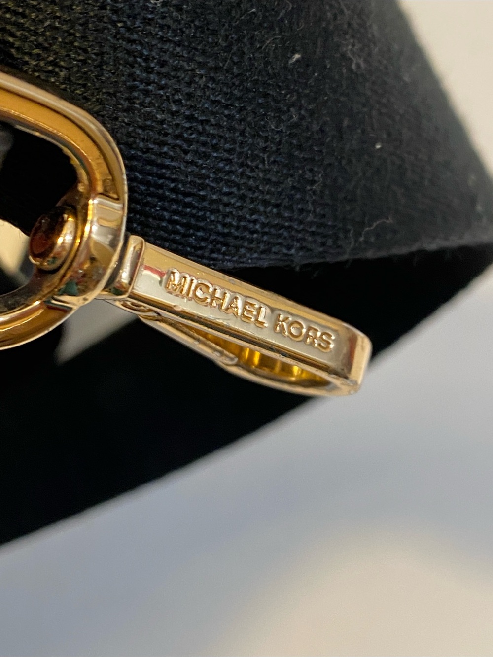 MICHAEL KORS Black Logo Webbing Bag Strap - Picture 3 of 8